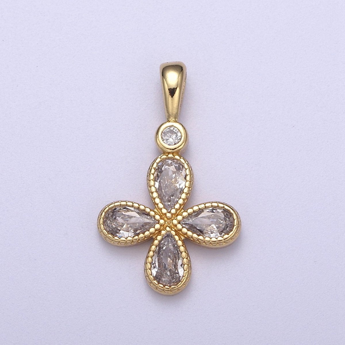 Four Leaf Clover Gold Filled lucky charm pendant necklace good luck charm H-131 H-135