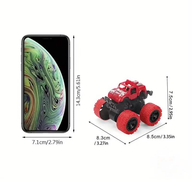 Voiture jouet tout-terrain à inertie 360° quatre roues motrices bidirectionnelle