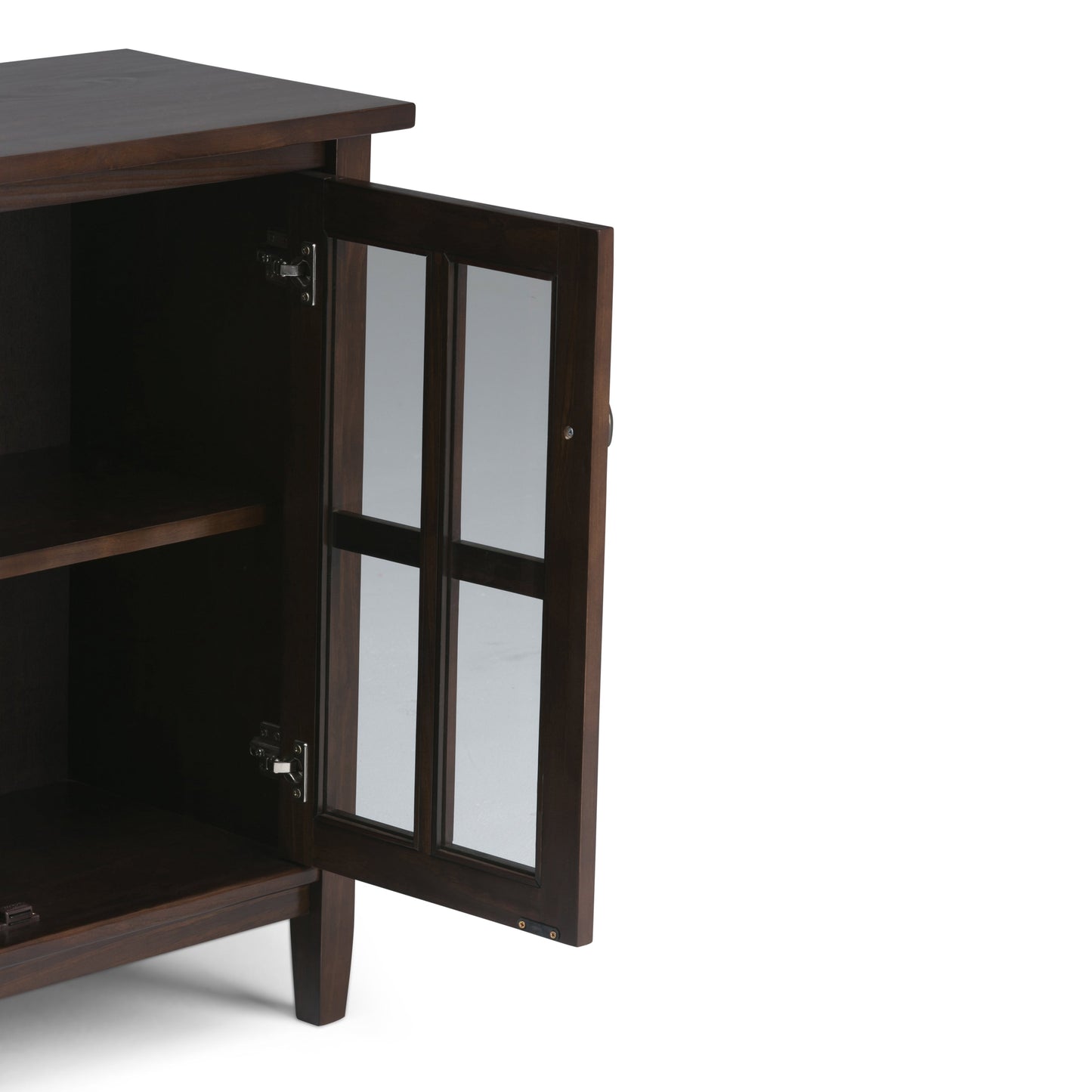 Warm Shaker 32" Wide Solid Wood Low Storage Cabinet in Tobacco