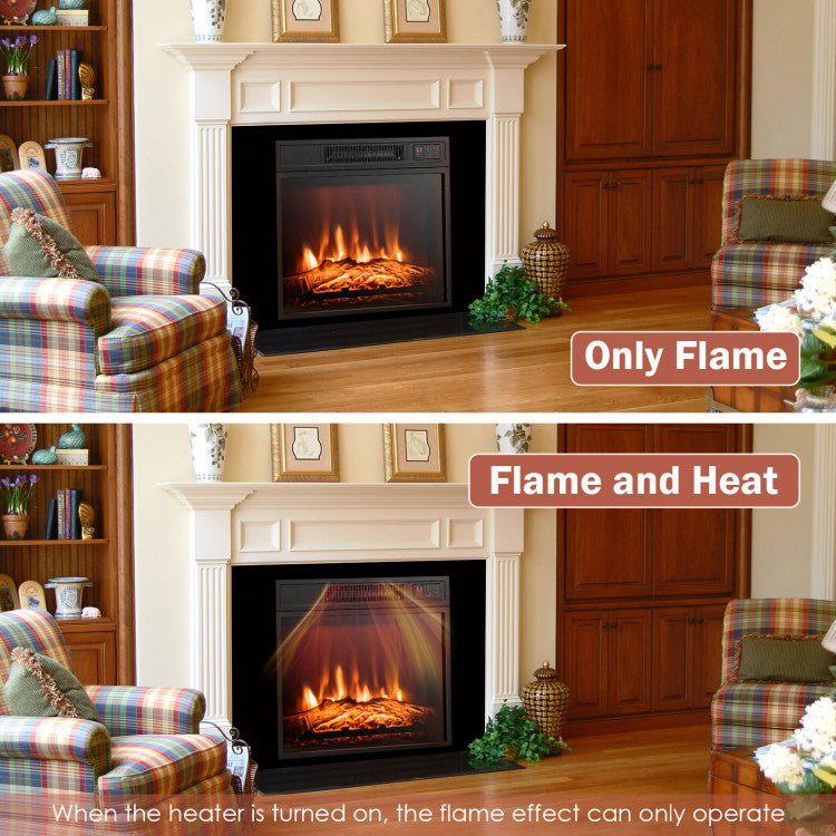18/23 Inch Electric Fireplace Inserted with Adjustable LED Flame-23 inches