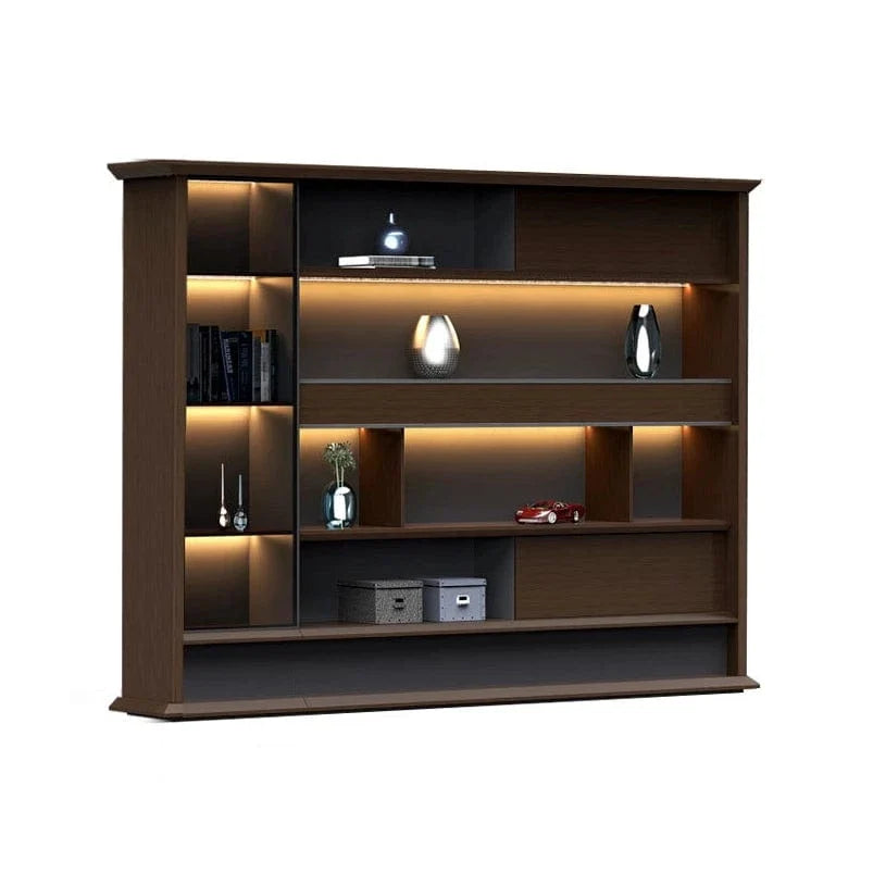 Altus · Office Library Wall Shelves w/ Integrated Lighting