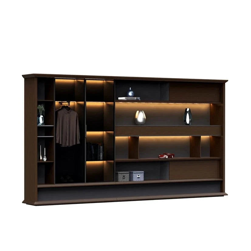 Altus · Office Library Wall Shelves w/ Integrated Lighting