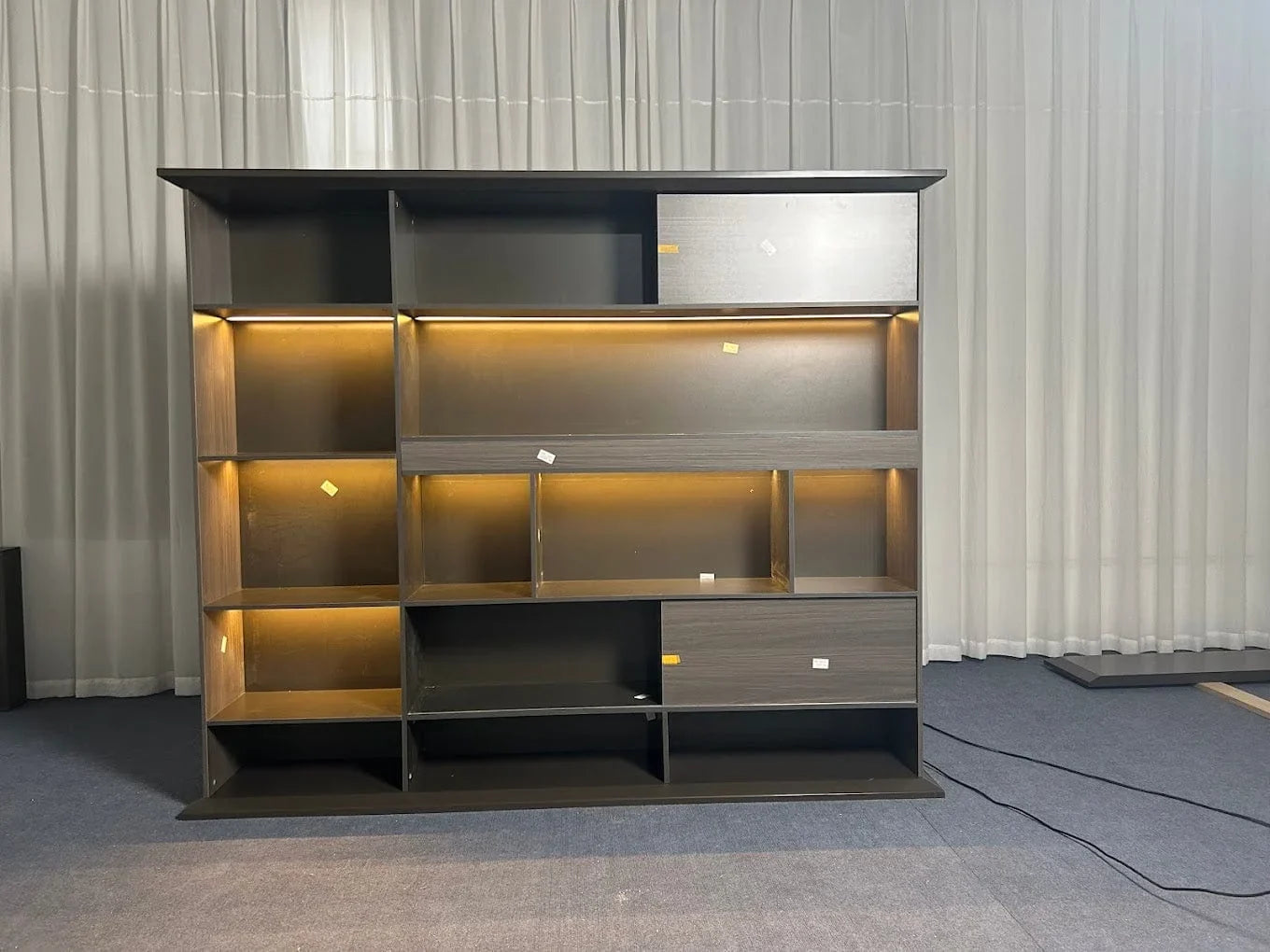 Altus · Office Library Wall Shelves w/ Integrated Lighting