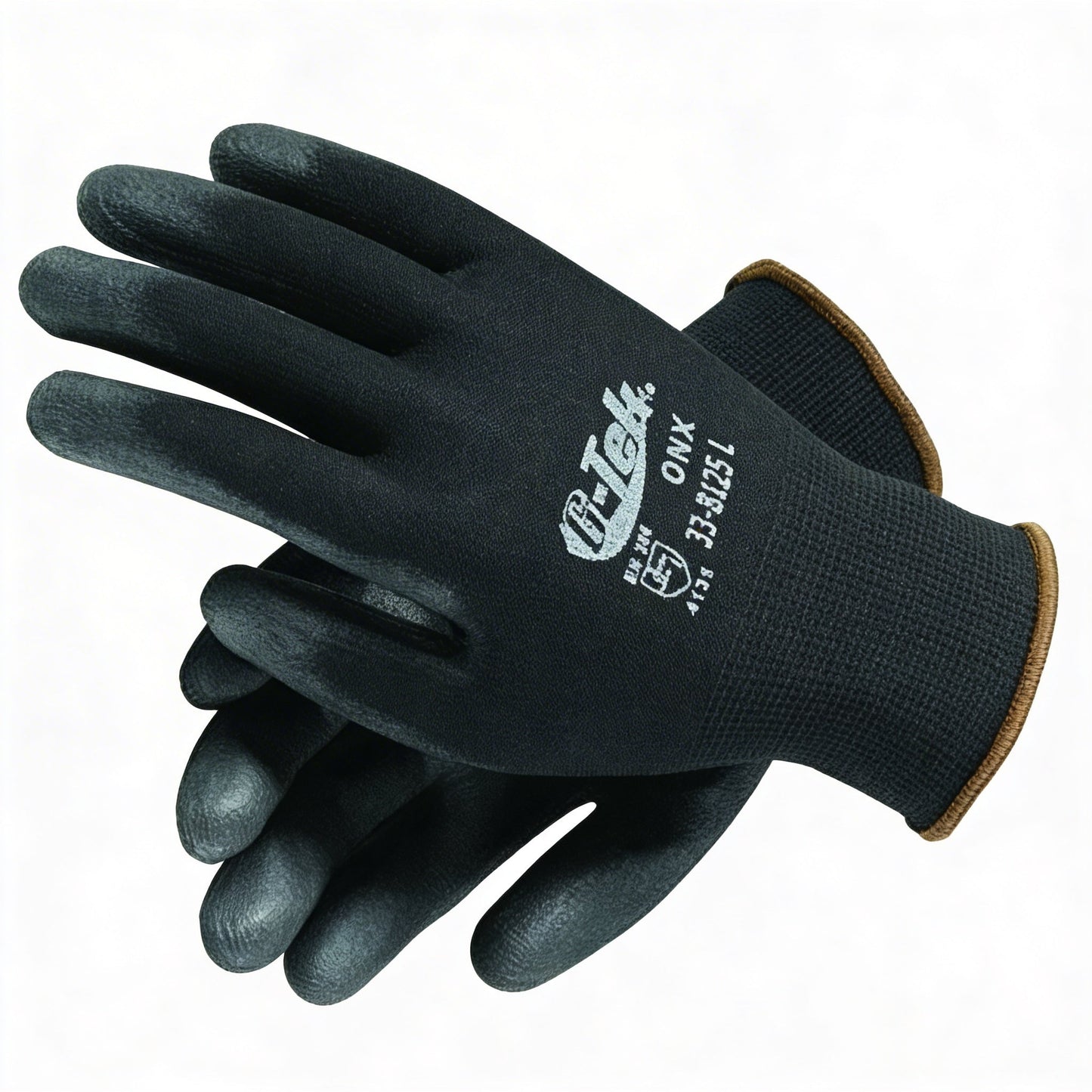 G-Tek 33-B125/XXL ONX Seamless Knit Nylon Gloves with Polyurethane Coated Palm