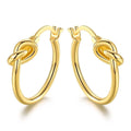 French Lock Knot Hoops in 18K Gold