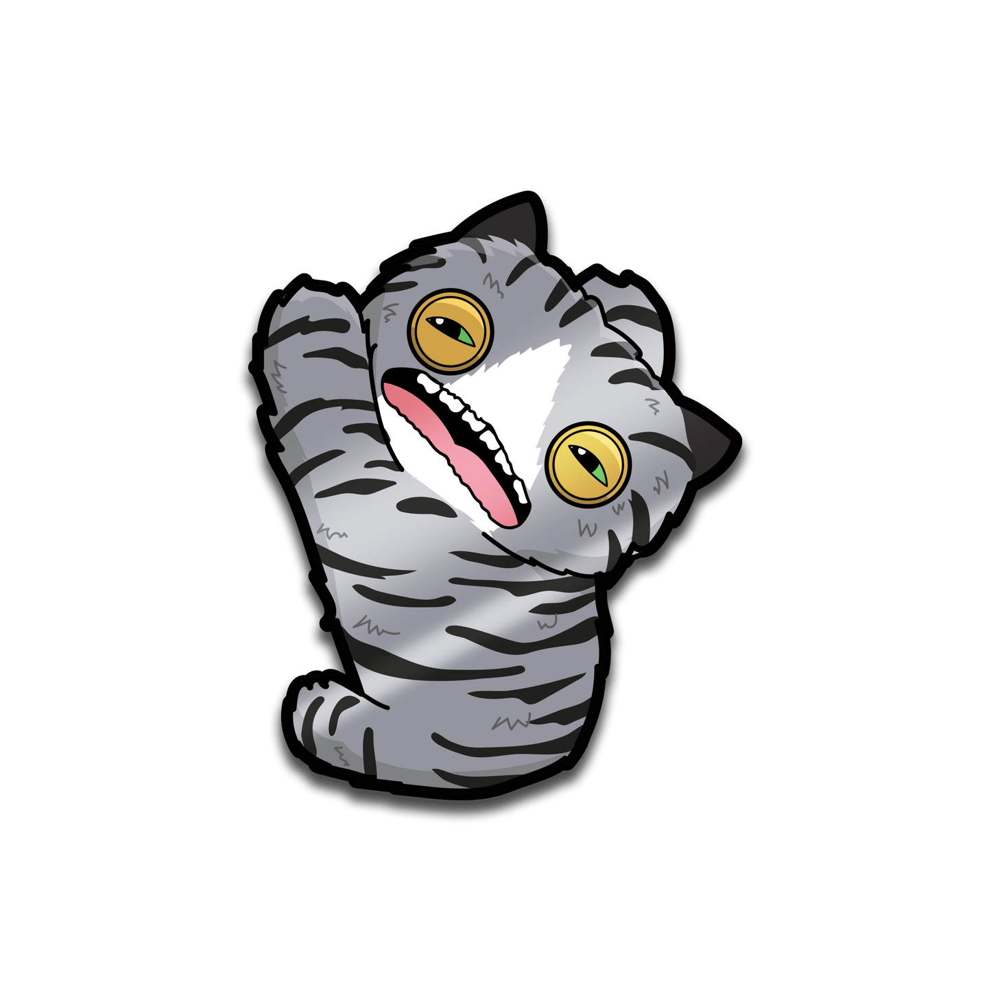 Fuggler - Alley Cats Wide-Eyed Cat AR Pin