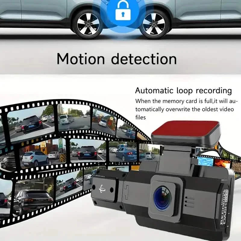 Full HD 1080P Dual Car Dash Cam Night Vision with Front and Inside view