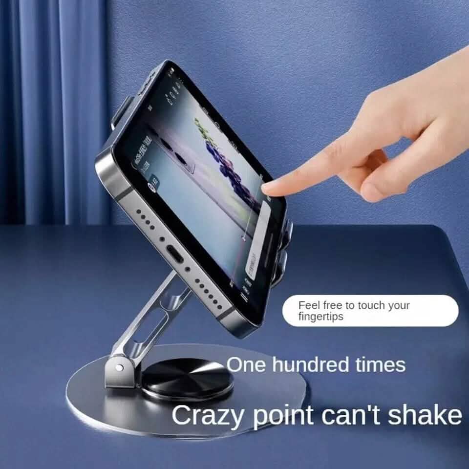 フルメタル360度回転式ストレス解消用スマホ・タブレットユニバーサルスタンド