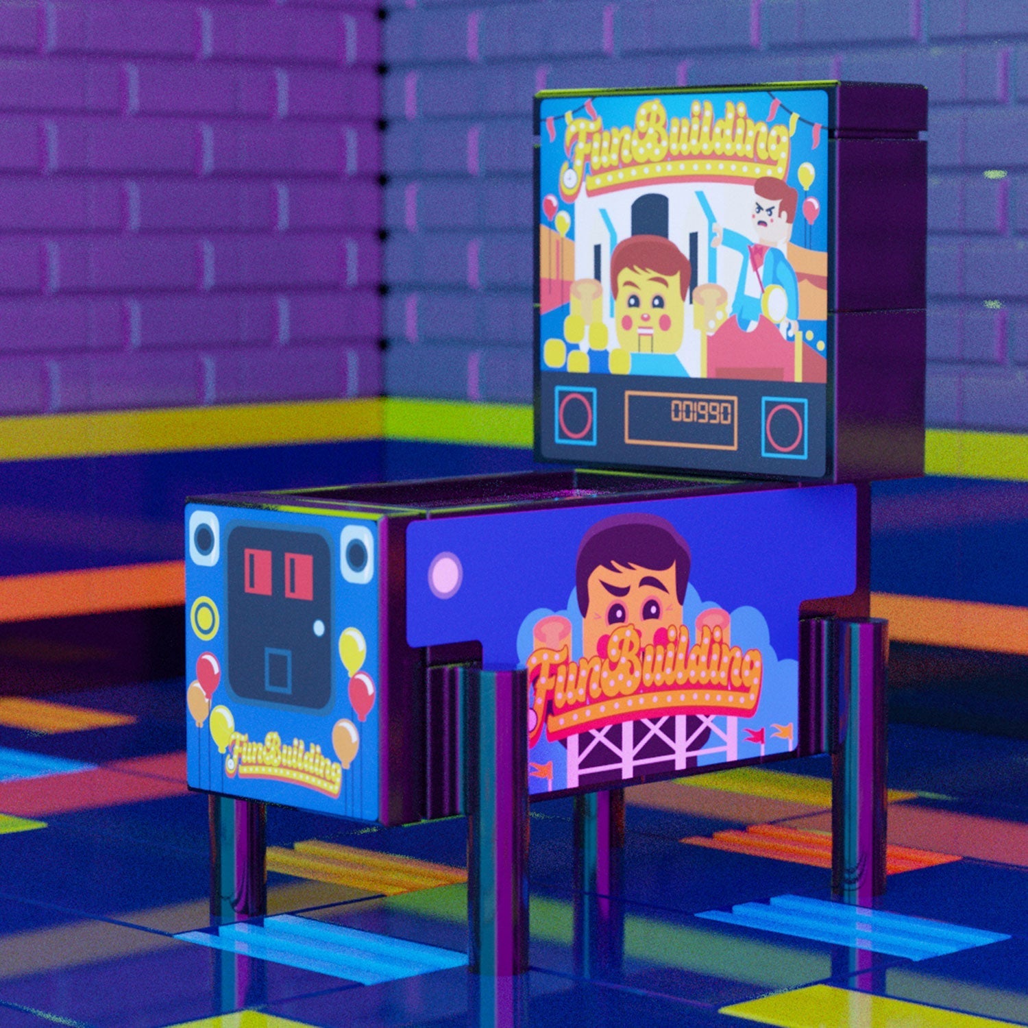 Fun Building Pinball Arcade made using LEGO parts