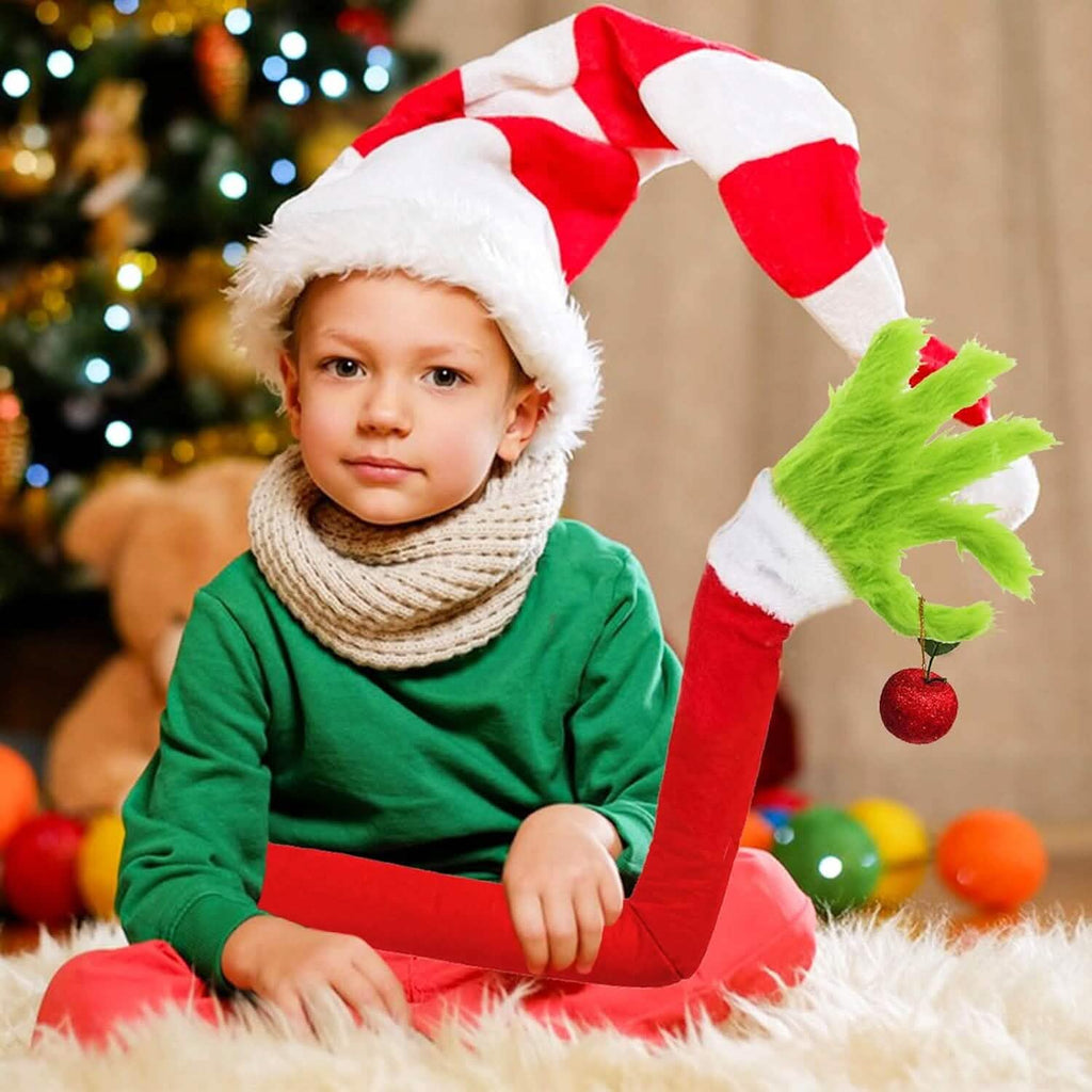 Furry Green Monster Elf Arms Hand for Christmas Tree Ornaments