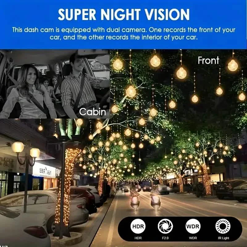 G Sensor HD Night Vision Loop Recording Wide Angle Car DVR