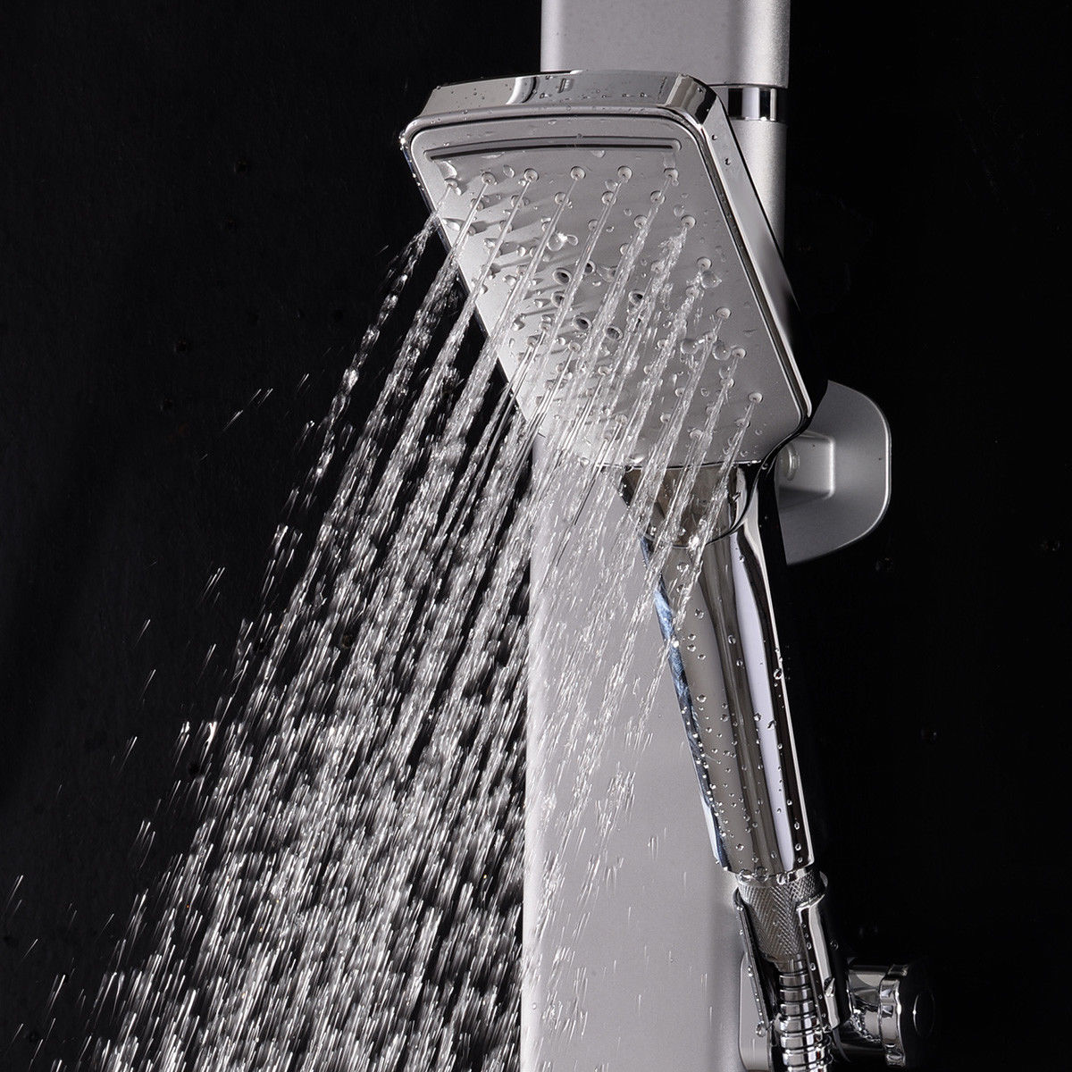 44 Inch Aluminium Alloy Panel Rainfall Shower Column with Hand Shower