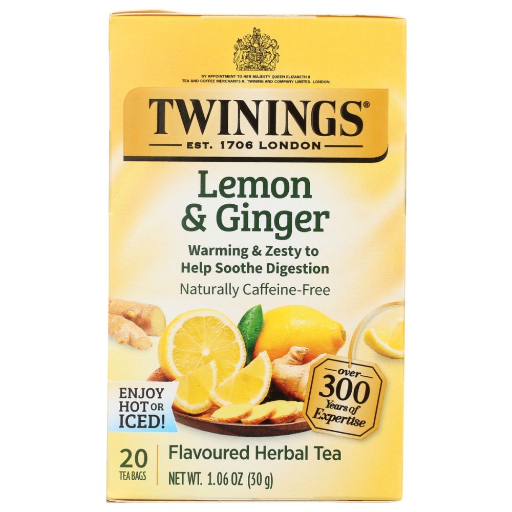TWINING TEA: Lemon and Ginger Tea, 20 bg