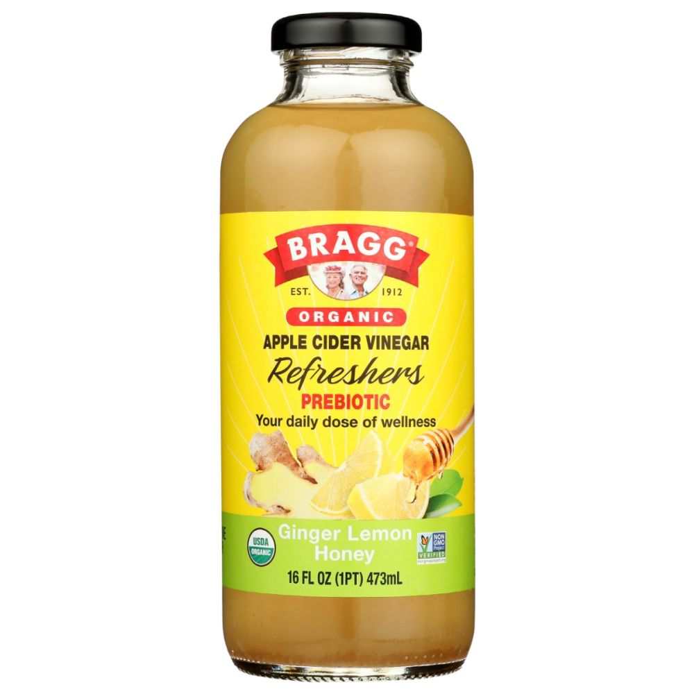 BRAGG: ACV Refreshers Ginger Lemon Honey, 16 fo