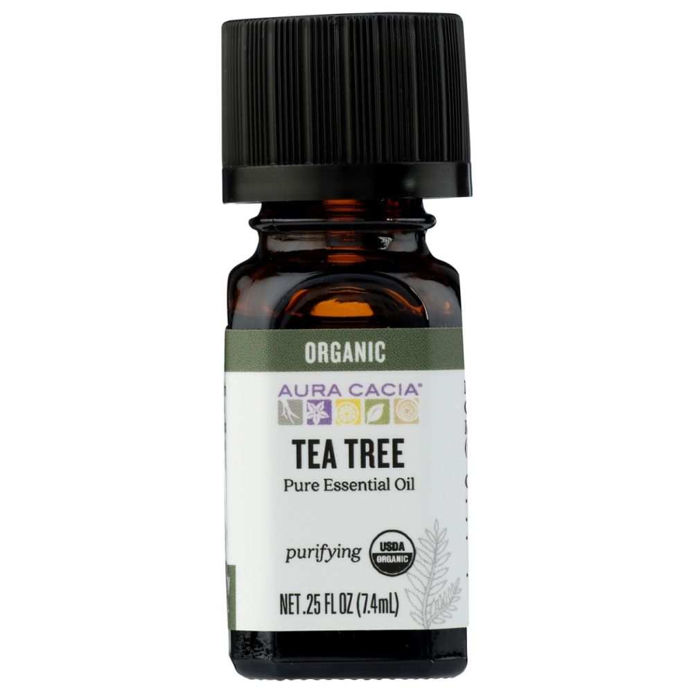 Aura Cacia Organic Tea Tree Essential Oil -0.25oz -Purifying&Versatile
