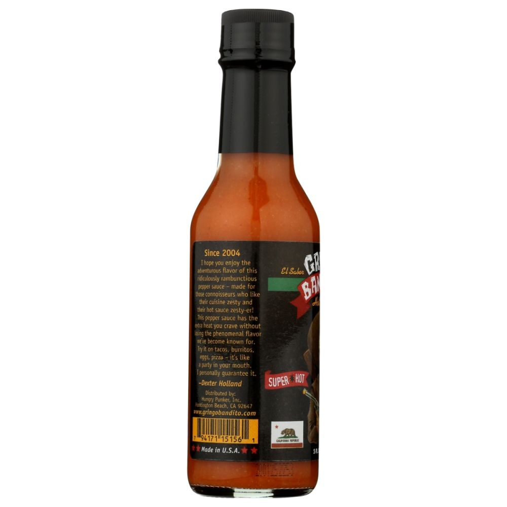 GRINGO BANDITO: Super Hot Sauce, 5 fo