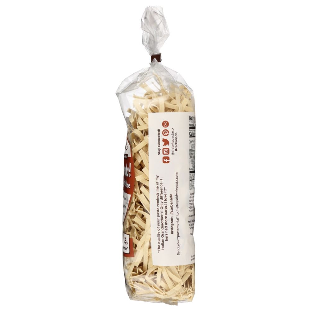 AL DENTE: Carba Nada Roasted Garlic Fettuccine Pasta, 10 oz