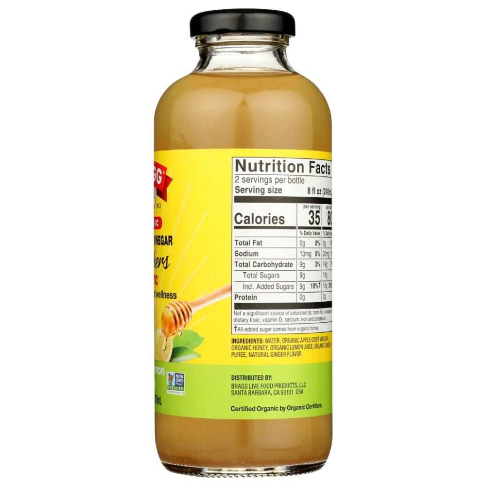 BRAGG: ACV Refreshers Ginger Lemon Honey, 16 fo