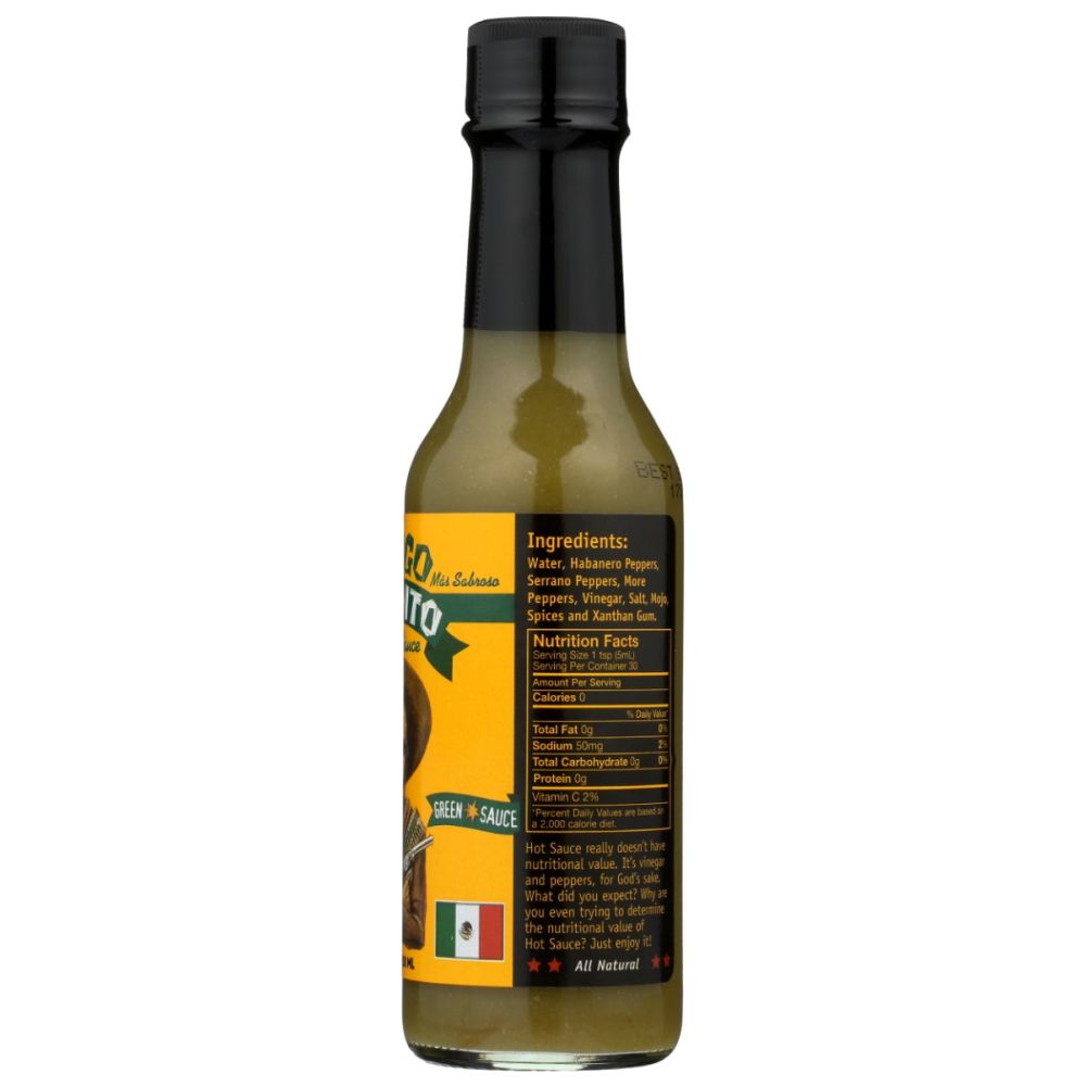 GRINGO BANDITO: Green Habanero Hot Sauce, 5 fo