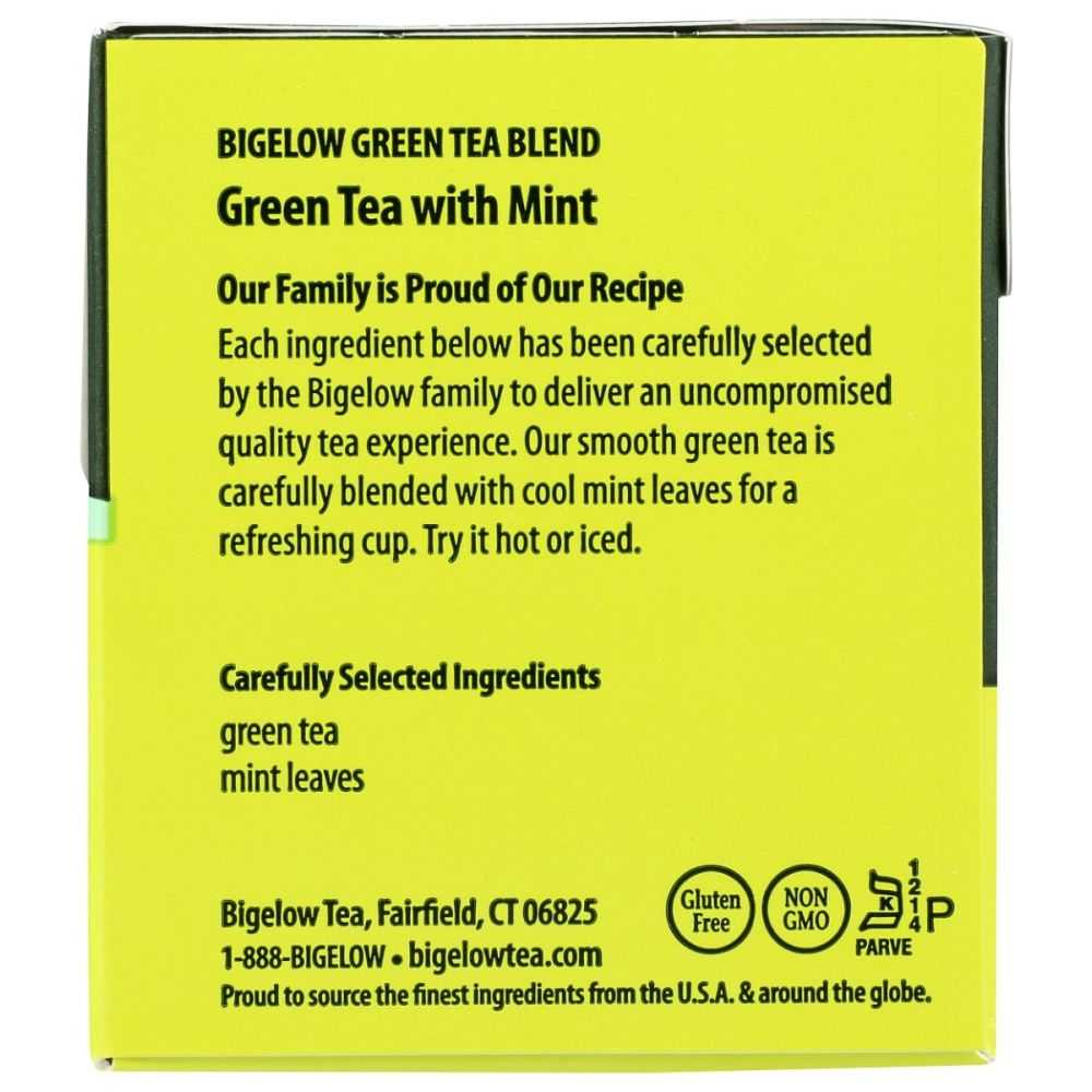 BIGELOW: Green Tea with Mint 20Bg, 0.91 oz