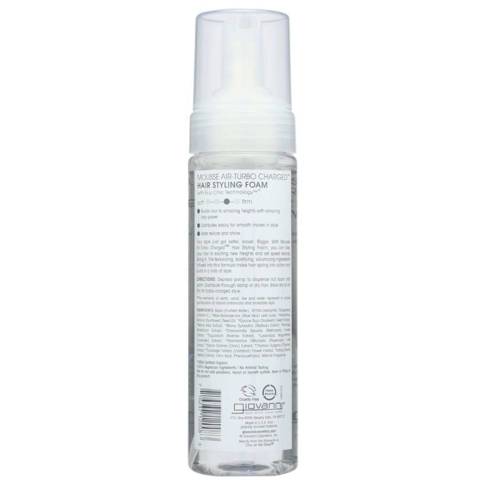 GIOVANNI COSMETICS: Mousse Air Turbo Charged Hair Styling Foam, 7 oz