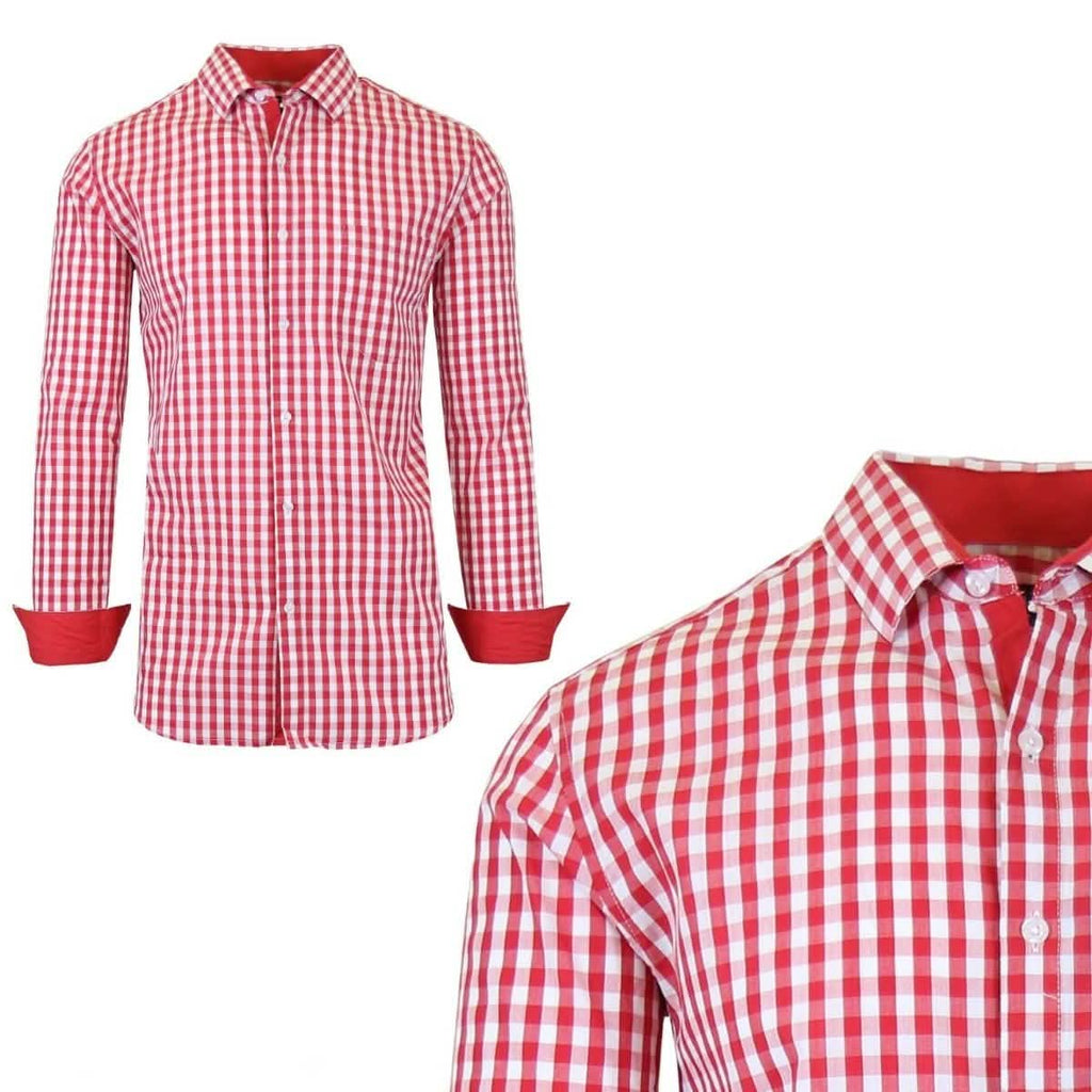 Chemise habillée imprimée cintrée à manches longues Galaxy by Harvic pour homme