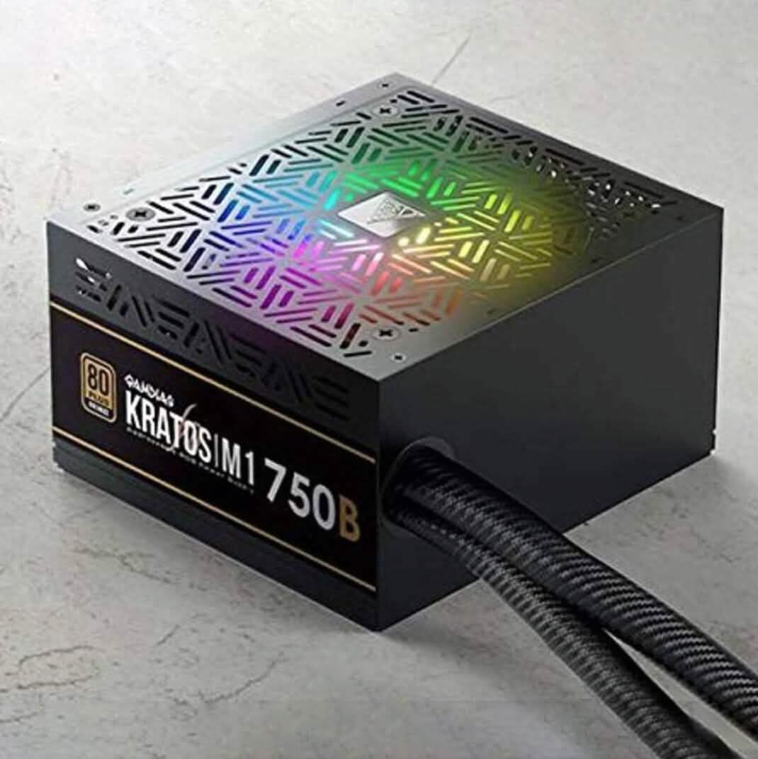 Alimentation PC Gaming RGB GAMDIAS 750W 750 Watt PSU Kratos M1-750B (Reconditionnée)