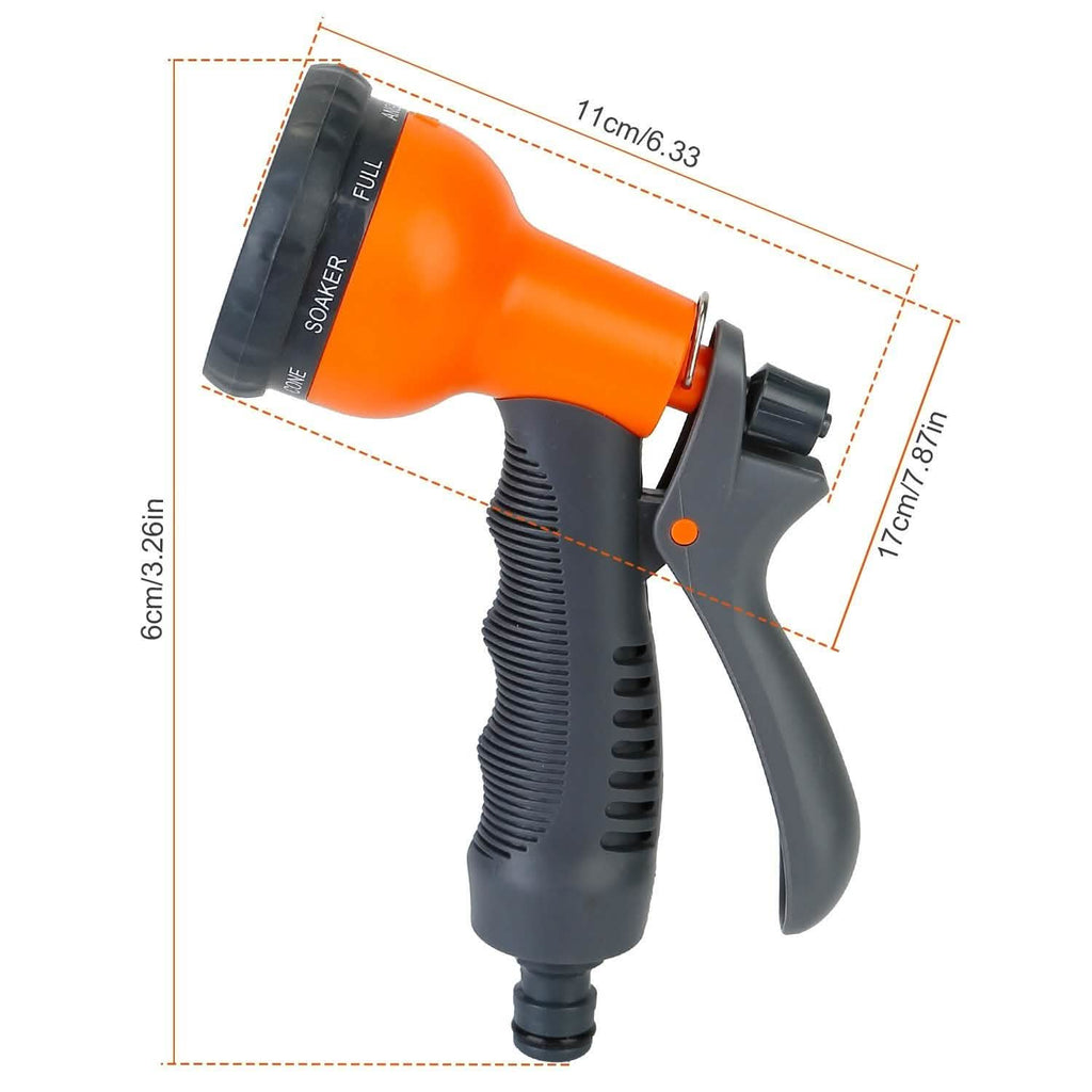 Pistolet d'arrosage pour tuyau d'arrosage, 8 modes réglables