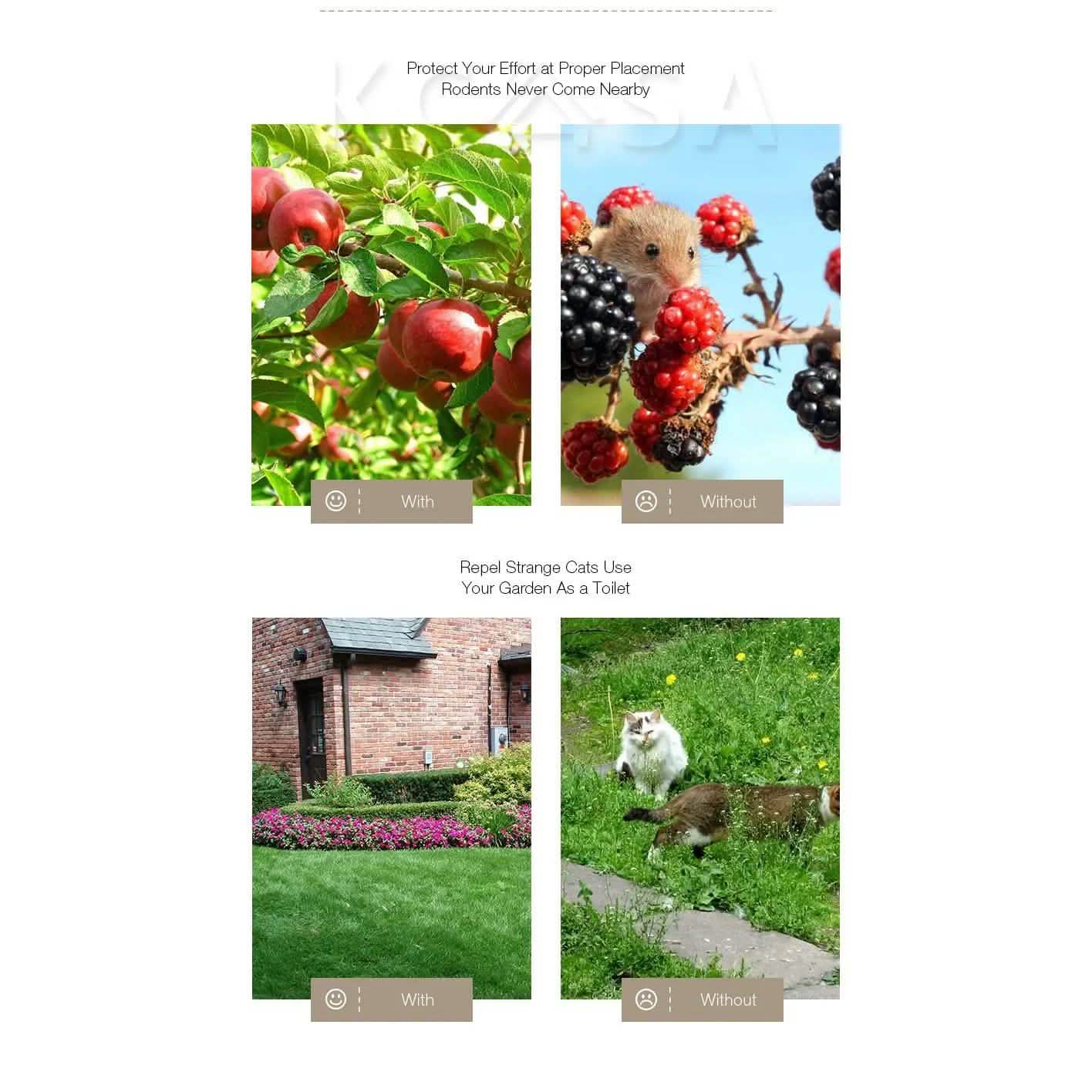 Garden Ultrasonic PIR Sensor Solar Animal Dispeller