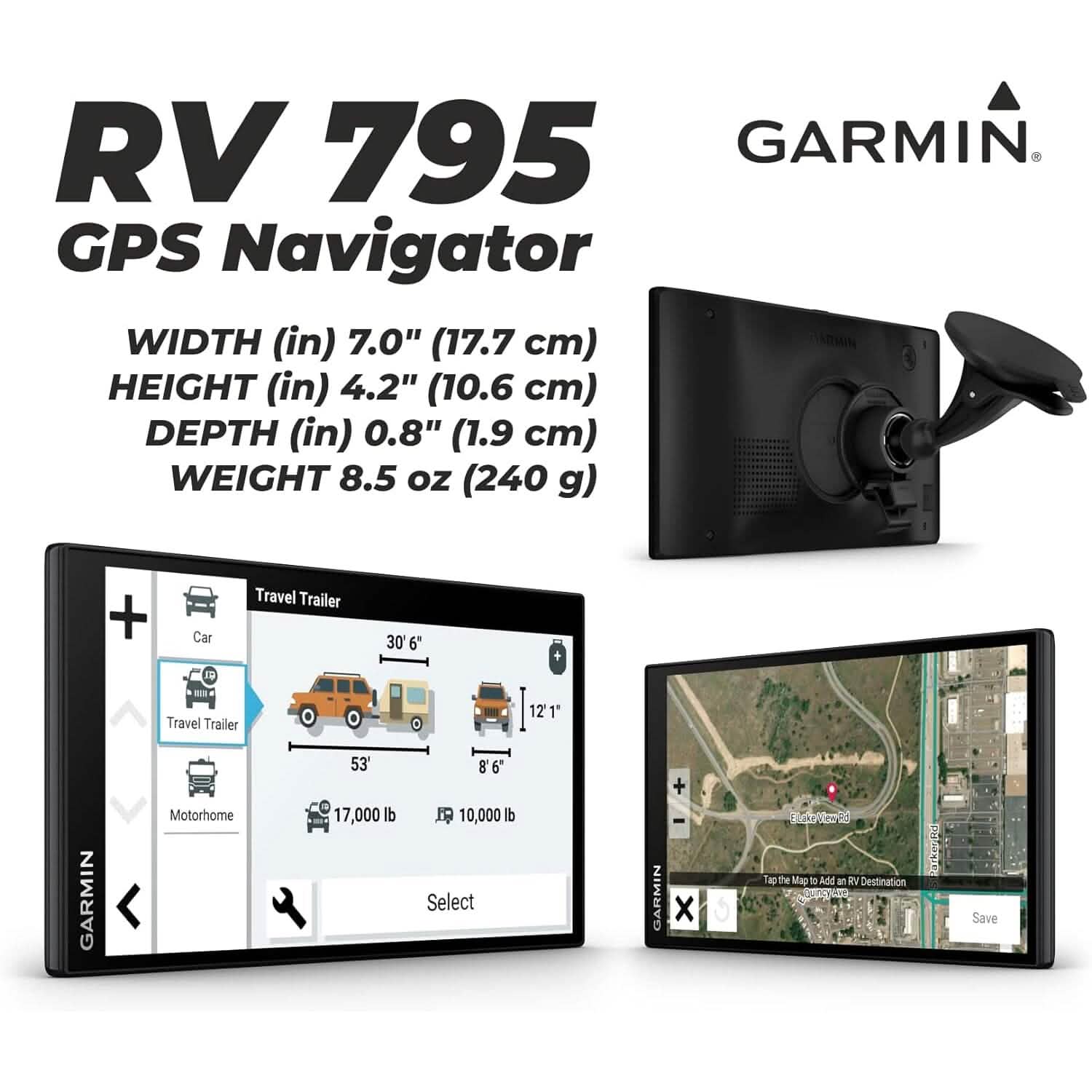 Garmin RV 795 GPS Navigator  (Refurbished)