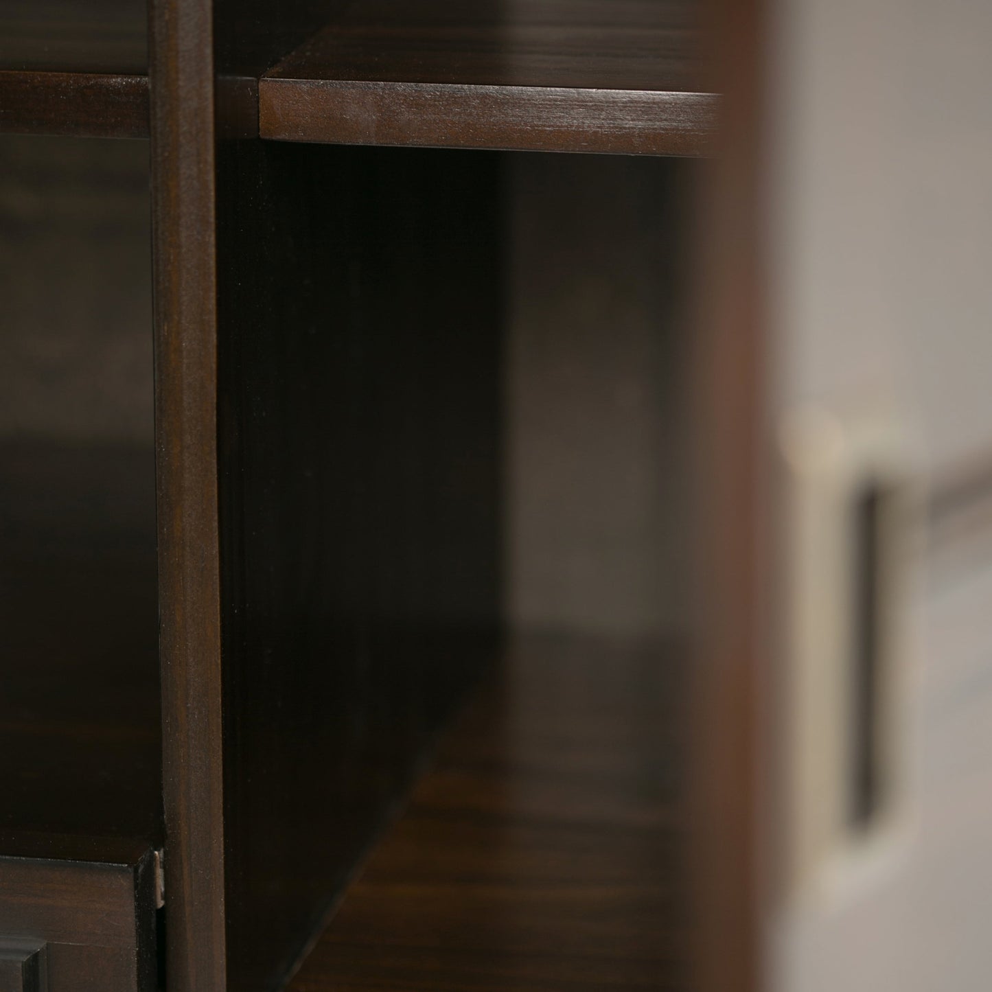 Burlington 54 Inch Wide Solid Wood Tall TV Stand in Mahogany