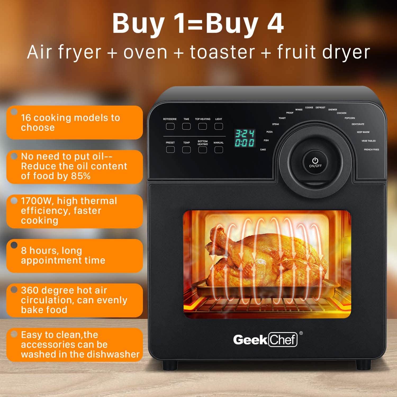 Geek Chef 電気エアフライヤーオーブン