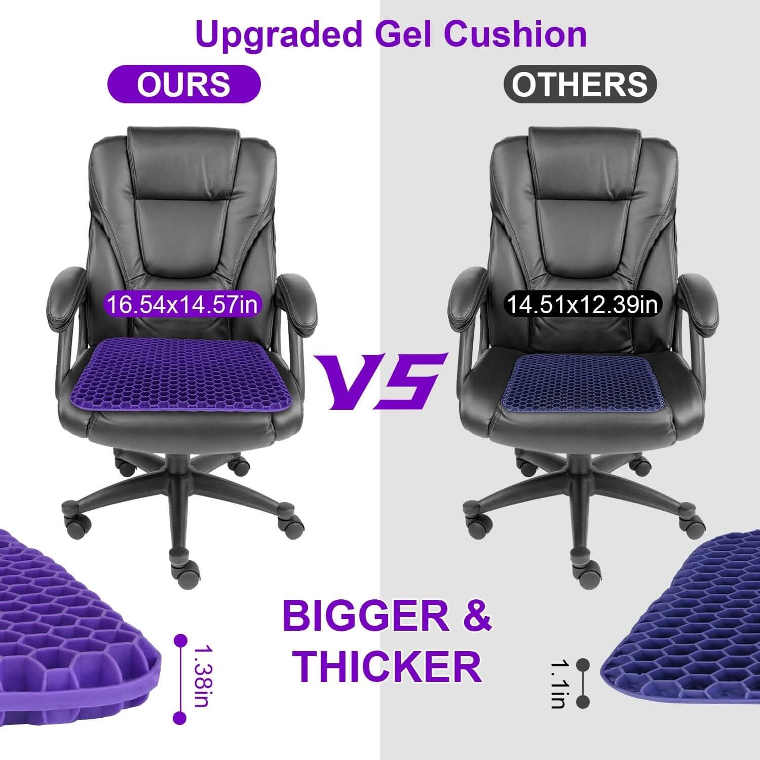 Gel Seat Cushion Non-Slip Breathable Honeycomb Sitting Cushion Pressure Pad