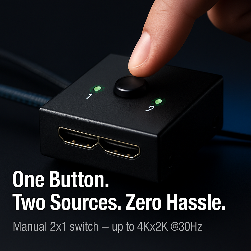 HDMI Bidirectional Splitter Switcher for Two-in-One