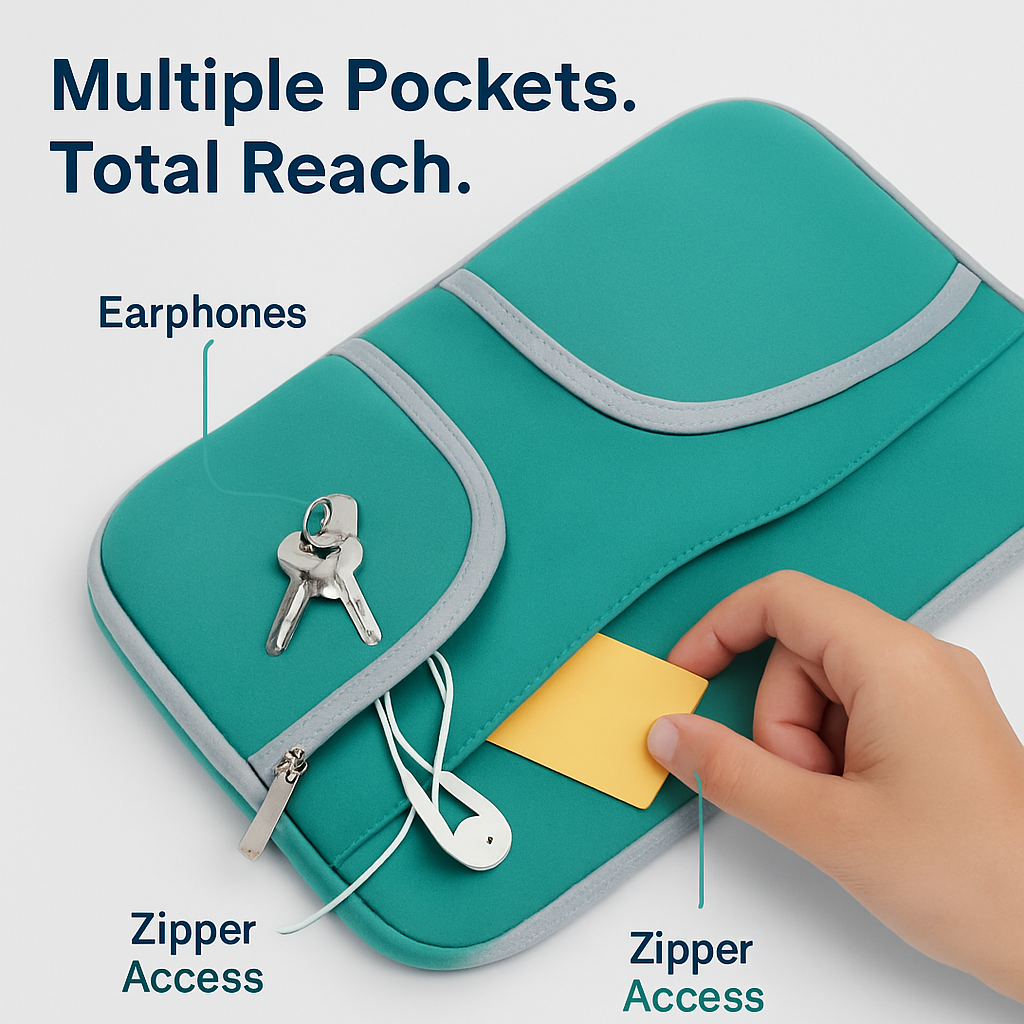 Laptop Sleeve Bag: Slim, Durable Neoprene with Pockets