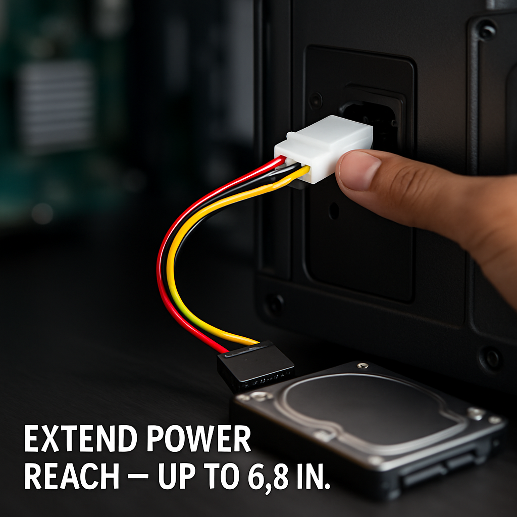4 Pin to 15Pin Cable Adapter for Internal Drives