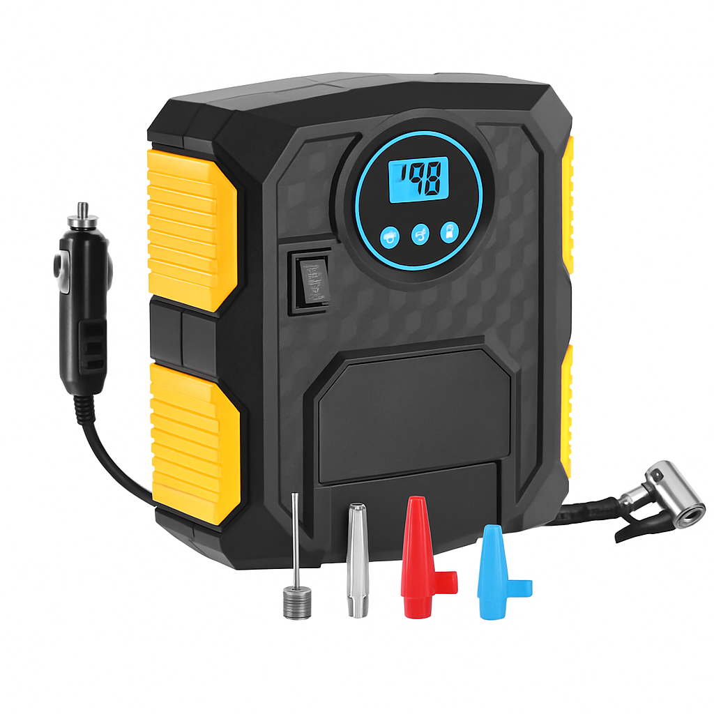 Tire Inflator with LCD Display for Quick Home Inflation