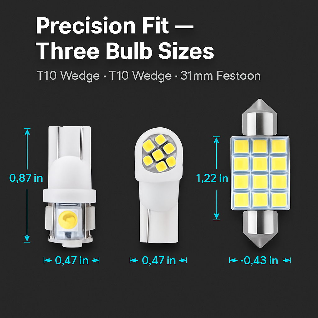Festoon LED Interior Light Kit for Dome & Map