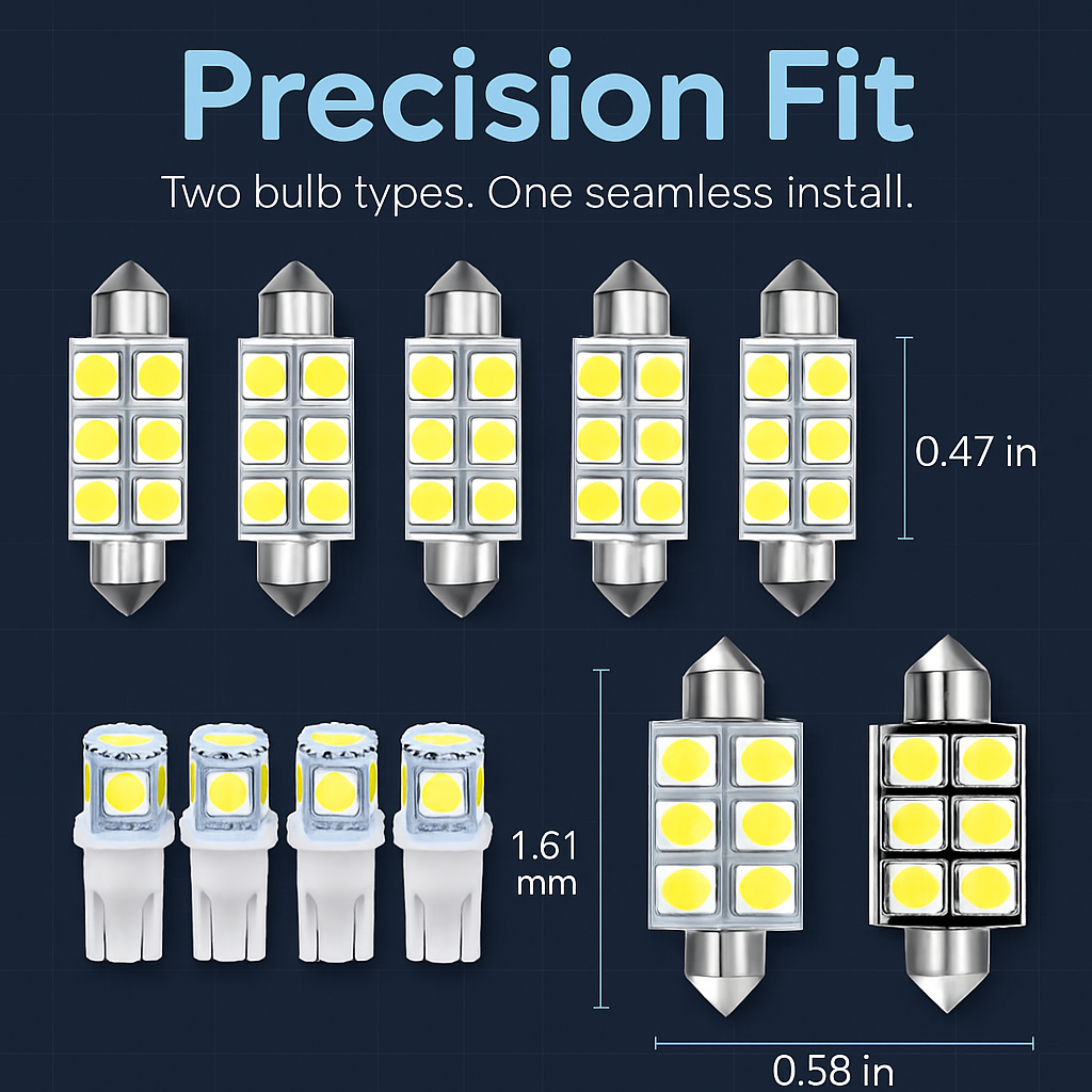 Festoon LED Interior Light Kit for Car Interiors