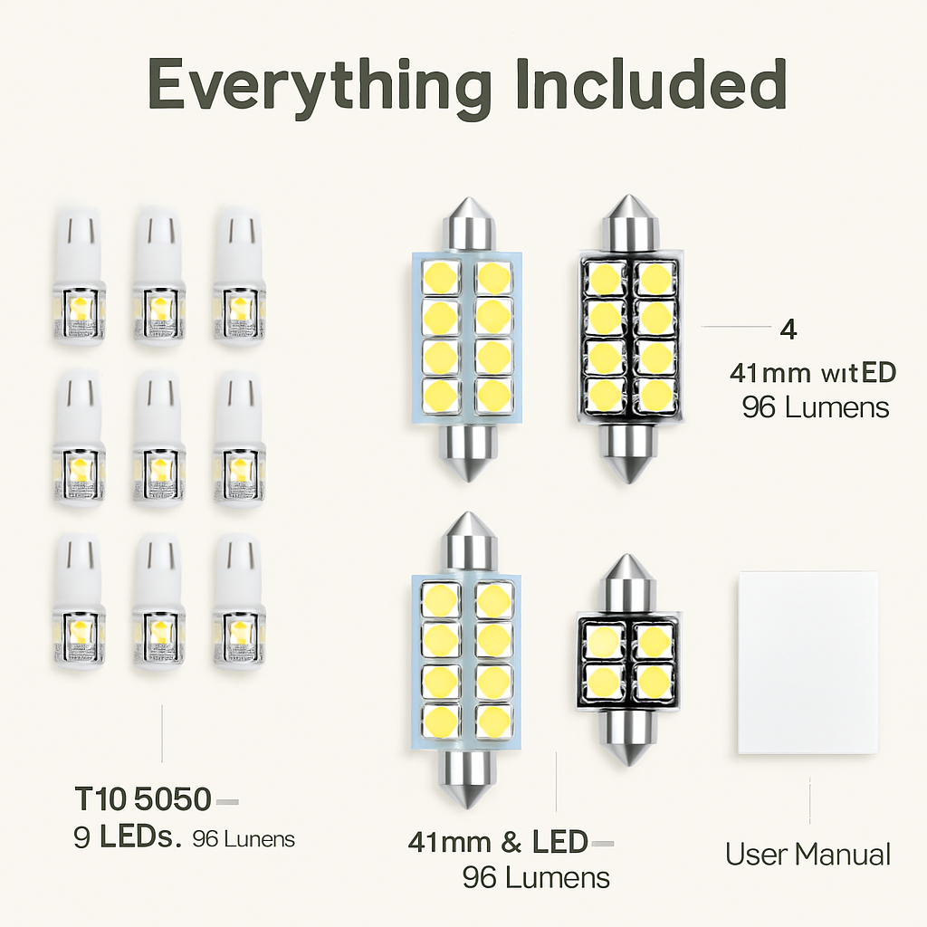Festoon LED Interior Light Kit for Car Interiors