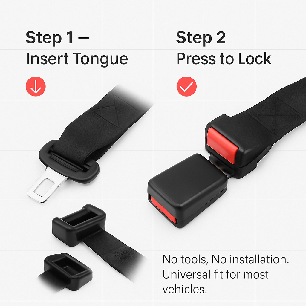 Car Seat Belt Extender for Easy Buckling