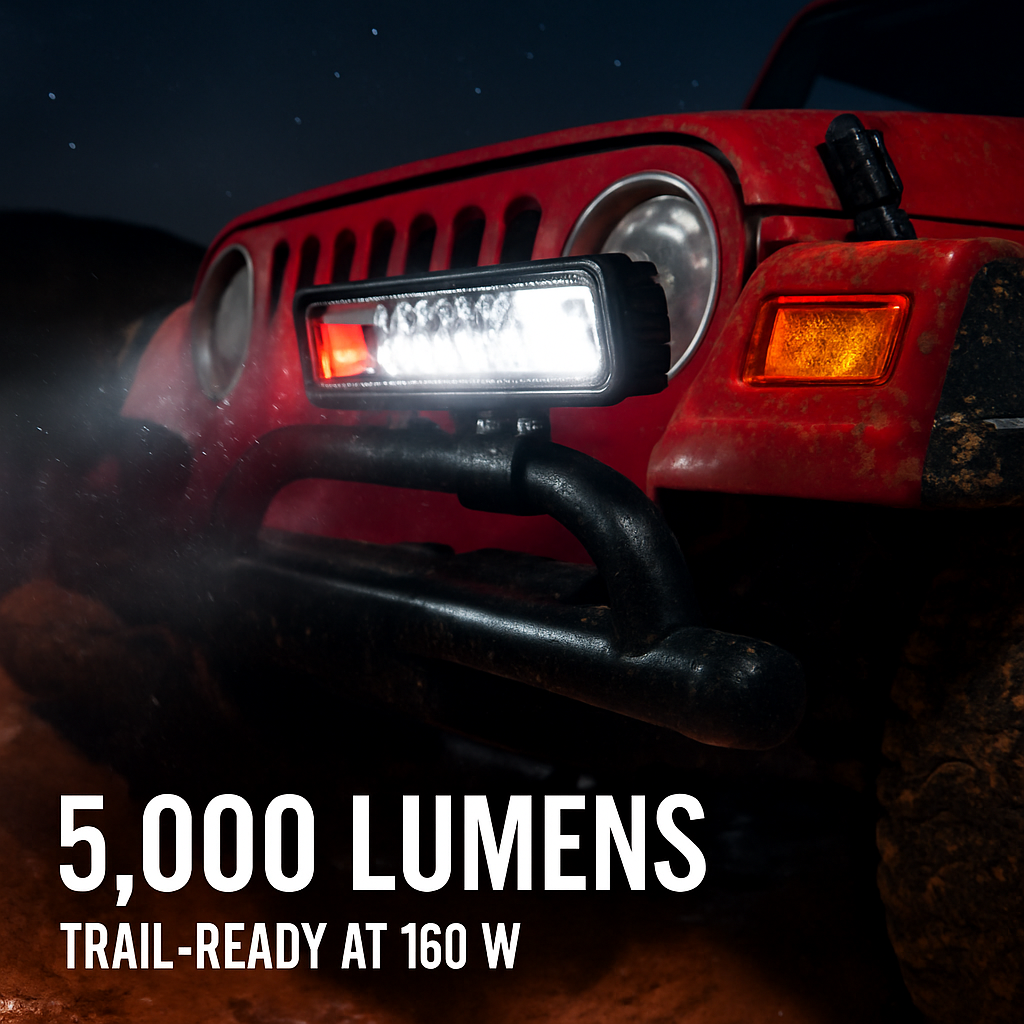 6-Inch LED Light Bar for Offroad Night Driving