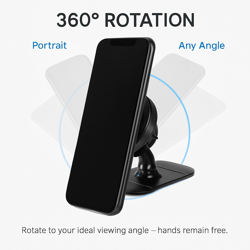 Universal Magnetic Car Mount for Hands-Free Viewing