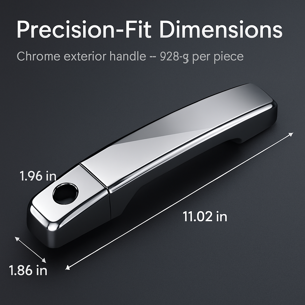 Exterior Door Handle Kit for Trucks - Chrome Finish