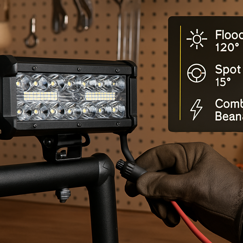 LED Work Light Bar for Offroad Vehicles - Durable Exterior