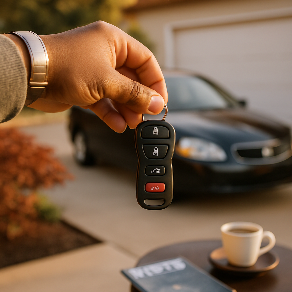Keyless Car Key Remote Fob Case - Button Pad