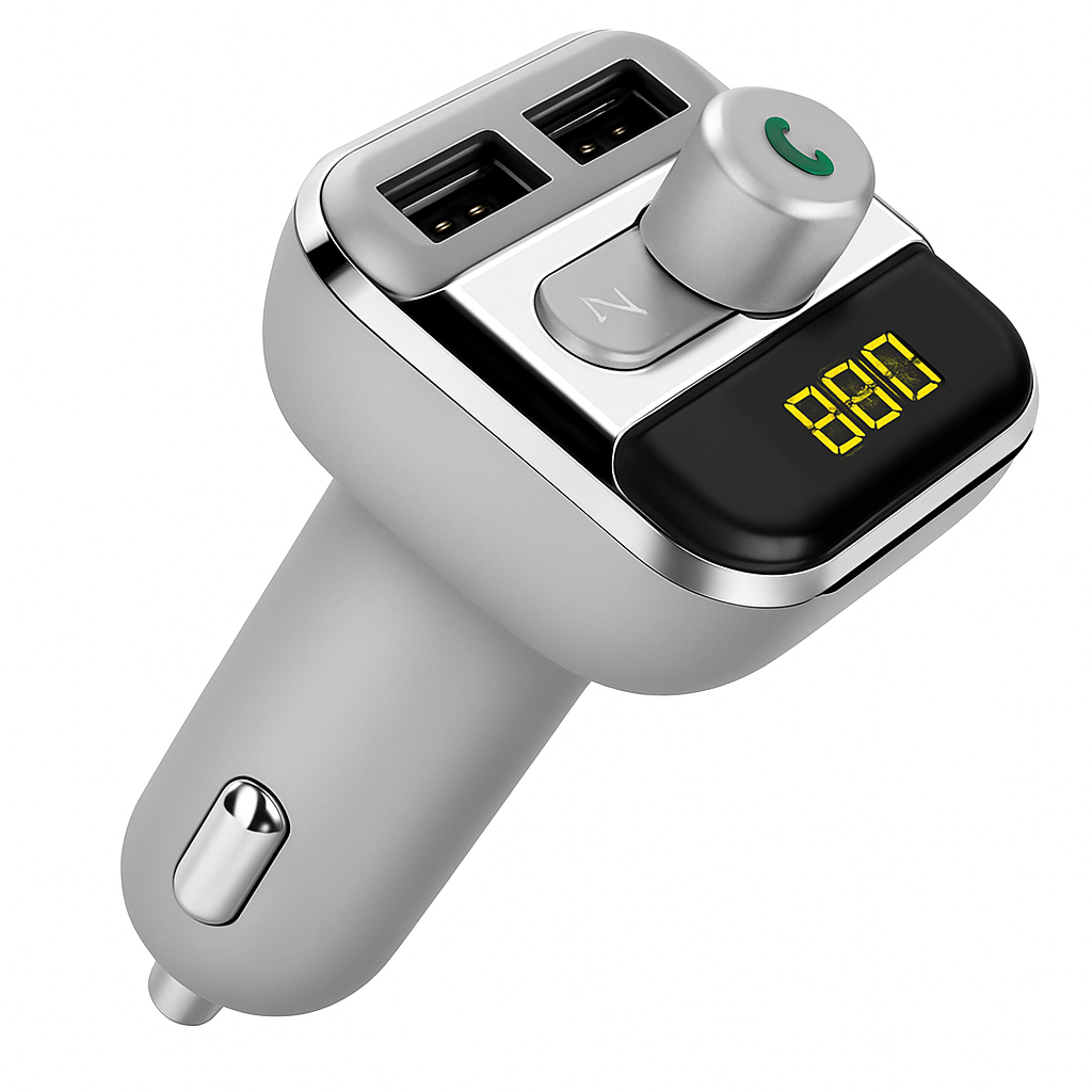 Car Wireless FM Transmitter for In-Car Audio USB Charging