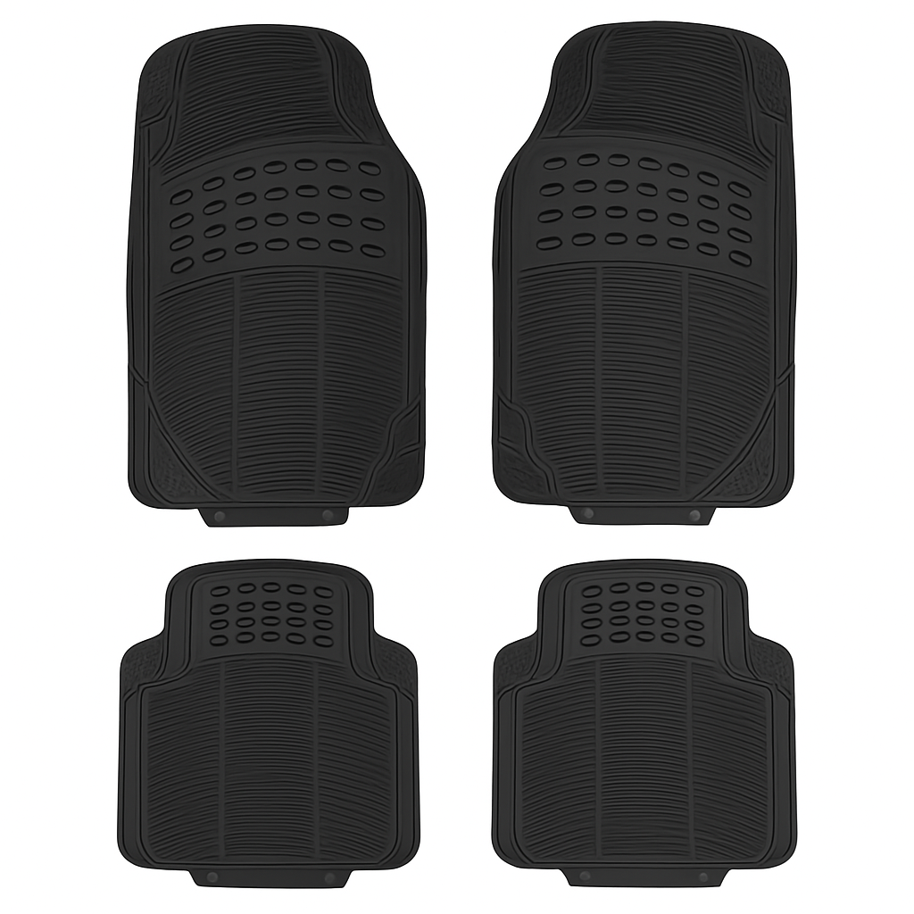 Automotive Floor Mats: Front & Rear PVC Trim-to-Fit