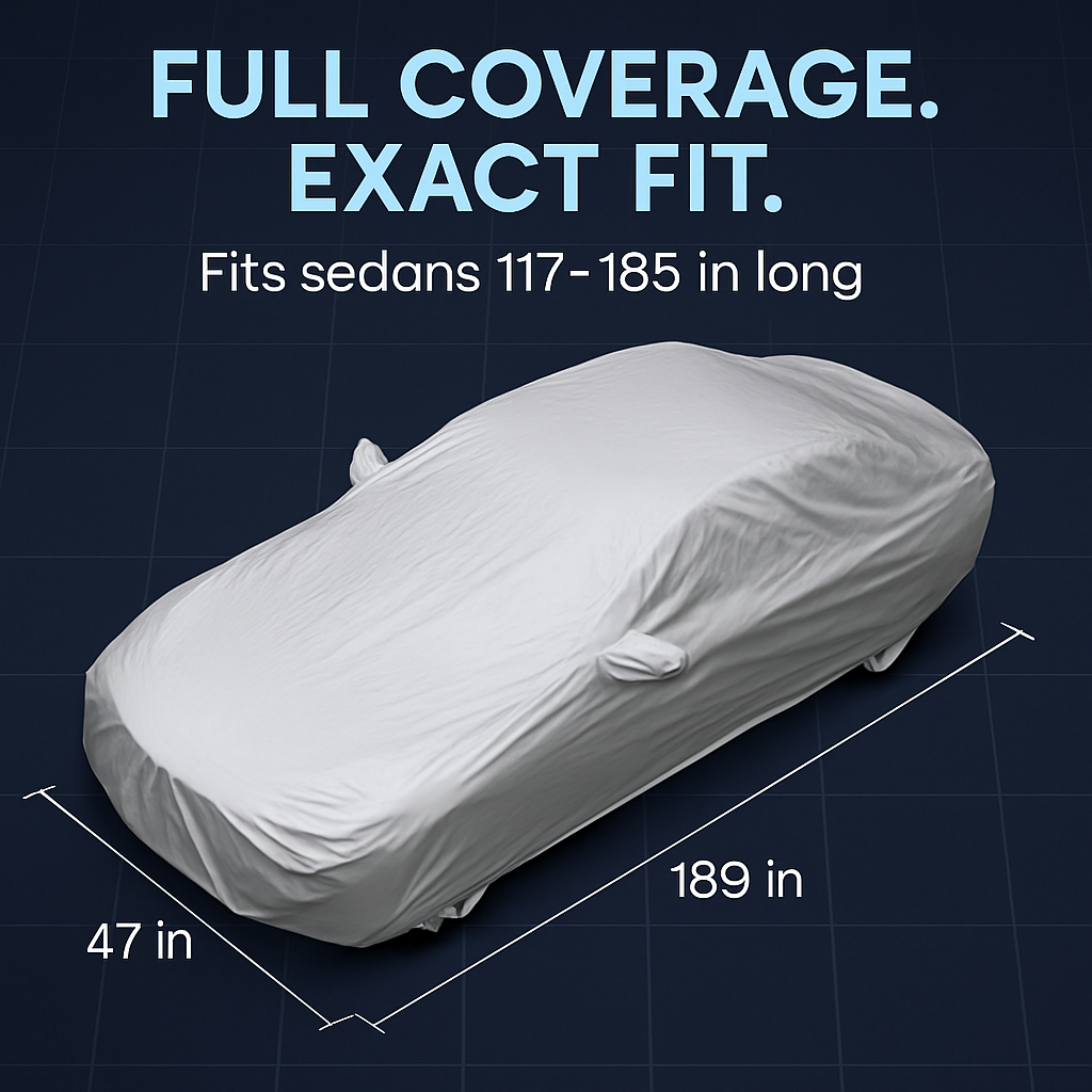 Full Car Cover for Sedans - All Weather UV Protection
