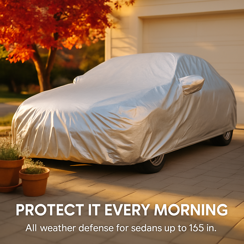 Full Car Cover for Sedans - All Weather UV Protection